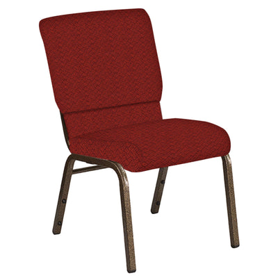 18.5''W Church Chair in Fiji Fabric - Gold Vein Frame - View 1