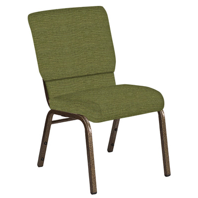 18.5''W Church Chair in Highlands Fabric - Gold Vein Frame - View 1