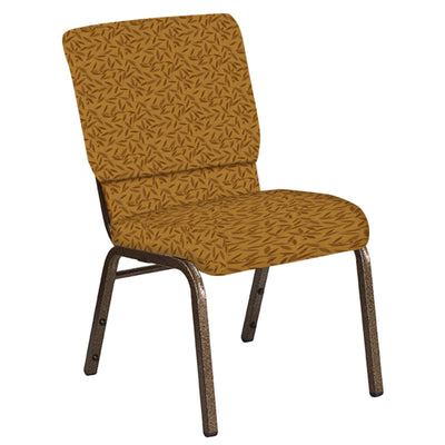18.5''W Church Chair in Jasmine Fabric - Gold Vein Frame - View 1