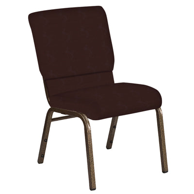 18.5''W Church Chair in Neptune Fabric - Gold Vein Frame - View 1