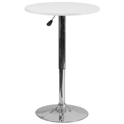 23.75'' Round Adjustable Height Wood Table (Adjustable Range 26.25'' - 35.75'')