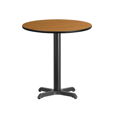 24'' Round Laminate Table Top with 22'' x 22'' Table Height Base - View 1
