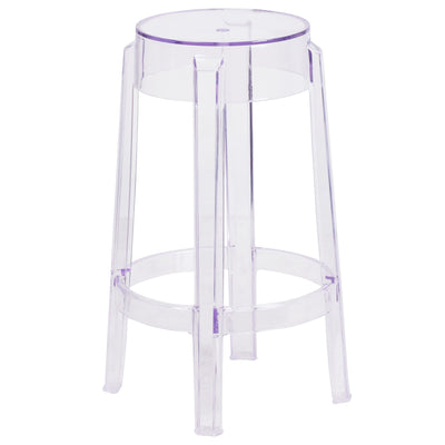 25.75'' High Transparent Counter Height Stool - View 1
