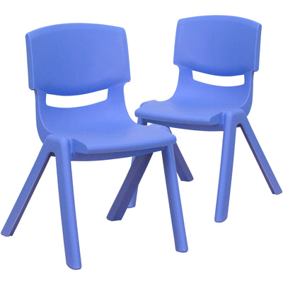 2 Pack Plastic Stackable School Chair with 12" Seat Height - View 1
