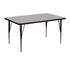 30''W x 48''L Rectangular Thermal Laminate Activity Table - Height Adjustable Short Legs