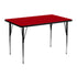 30''W x 48''L Rectangular Thermal Laminate Activity Table - Standard Height Adjustable Legs