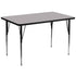36''W x 72''L Rectangular Thermal Laminate Activity Table - Standard Height Adjustable Legs