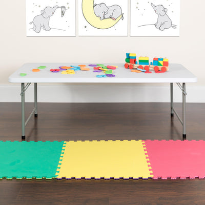 4.93-Foot Kid's Plastic Folding Table - View 2