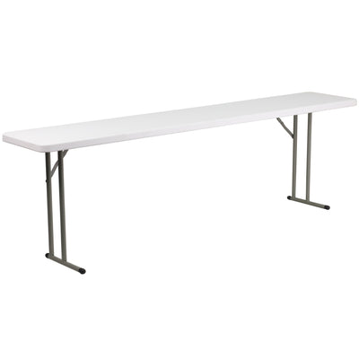 8-Foot Plastic Folding Training Table - View 1