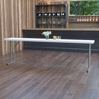 8-Foot Plastic Folding Training Table - View 2