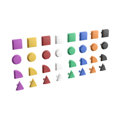Bright Beginnings Commercial Grade 256 Piece Shape Set for Modular STEAM Wall Systems