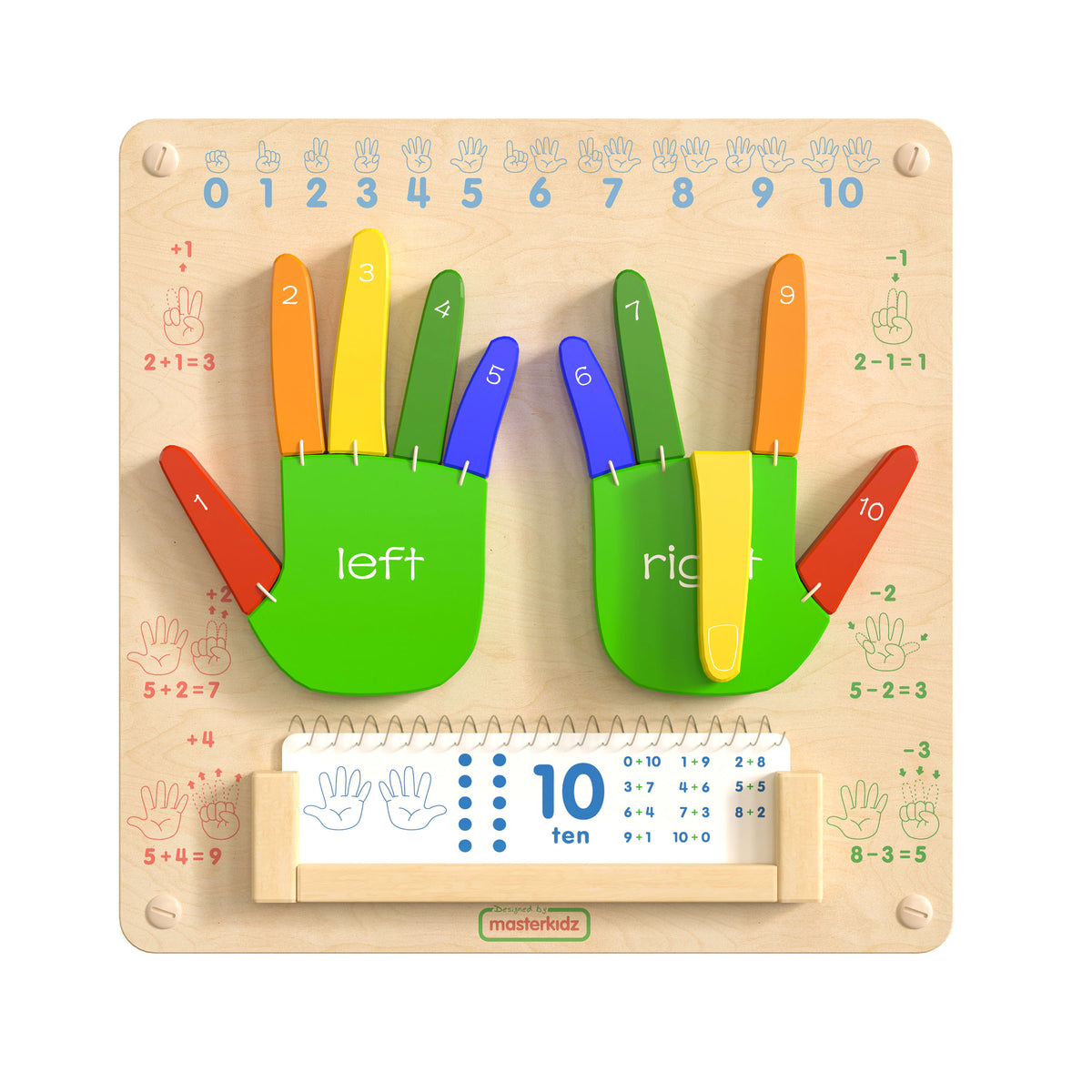Commercial Grade STEAM Wall Wooden Counting Accessory Board - Multicolor
