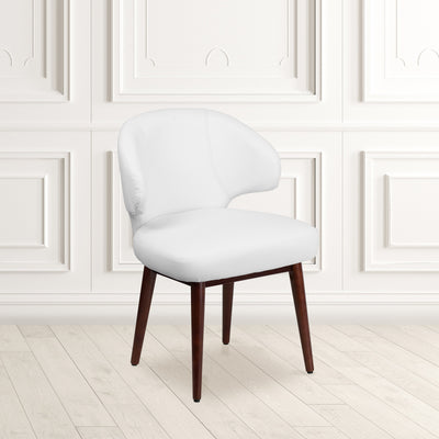 Comfort Back Series Side Reception Chair with Walnut Legs - View 2