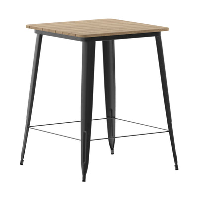 Declan Commercial Indoor/Outdoor Bar Top Table, 31.5