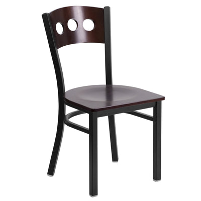 Decorative 3 Circle Back Metal Restaurant Chair