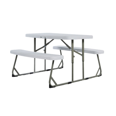Easy-Fold Folding Plastic Kids Outdoor Picnic Table and Benches - Commercial Grade - Recommended for up to Age 5 - View 1