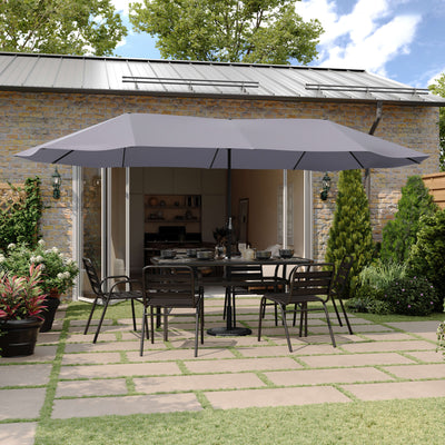 Elizabeth Commercial Grade 15 FT Triple Head Patio Umbrella with Easy Lift Crank Functionality - View 2