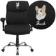Black Fabric |#| EMB Big & Tall 400 lb. Rated Mid-Back Black Fabric Ergonomic Office Chair