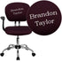 Embroidered Mid-Back Mesh Padded Swivel Task Office Chair with Chrome Base and Arms
