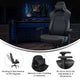 Black with Blue Trim |#| Ergonomic Gaming Chair with 4D Armrests, Headrest, & Lumbar Support-Black/Blue