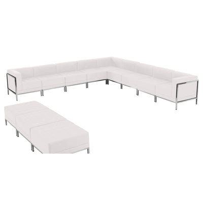 HERCULES Imagination Series LeatherSoft Sectional & Ottoman Set, 12 Pieces - View 1