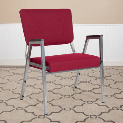 HERCULES Series 1000 lb. Rated Antimicrobial Bariatric medical Reception Arm Chair with 3/4 Panel Back - View 2