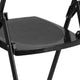 Black |#| 500 lb. Capacity Heavy Duty Black Folding Chair with Built-in Ganging Brackets