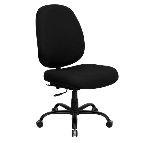 Big & Tall 400 lb. Rated High Back Black Fabric Swivel Ergonomic Office Chair
