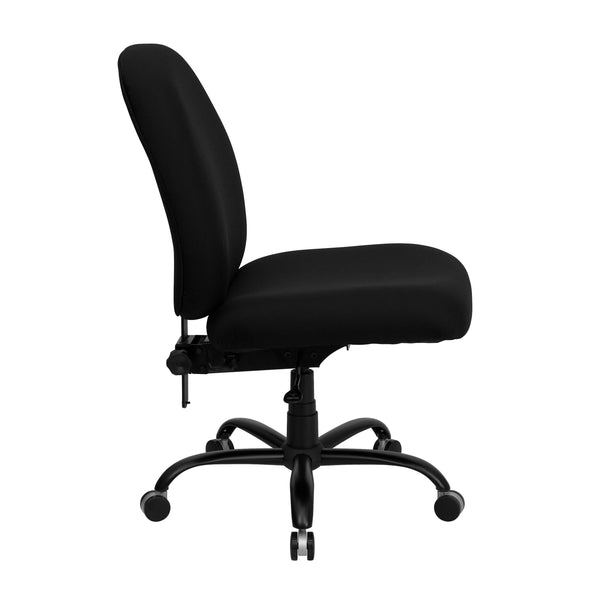 Big & Tall 400 lb. Rated High Back Black Fabric Swivel Ergonomic Office Chair