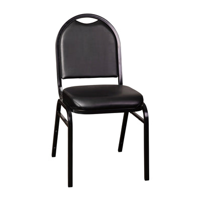 HERCULES Series Commercial Grade 500 LB. Capacity Dome Back Stacking Banquet Chair with Metal Frame - View 1