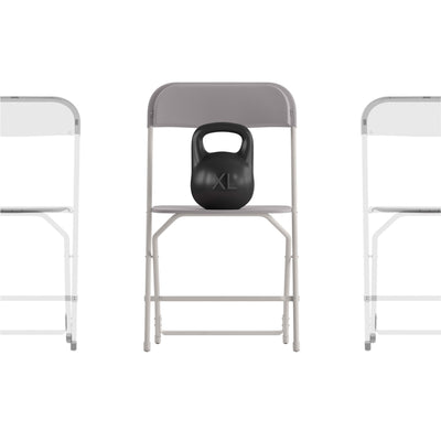 Hercules Big and Tall Commercial Folding Chair - Extra Wide 650LB. Capacity - Durable Plastic - 4-Pack - View 1