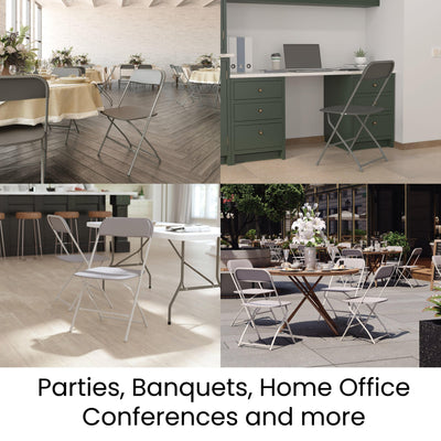 Hercules Big and Tall Commercial Folding Chair - Extra Wide 650LB. Capacity - Durable Plastic - View 2