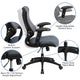 Gray Mesh |#| High Back Designer Gray Mesh Executive Ergonomic Chair with Adjustable Arms