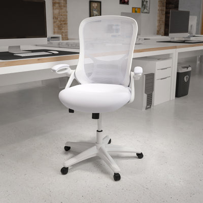 High Back Mesh Ergonomic Swivel Office Chair with Flip-up Arms