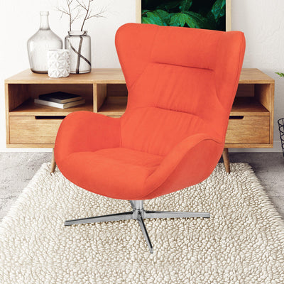 Home and Office Retro Swivel Wing Accent Chair