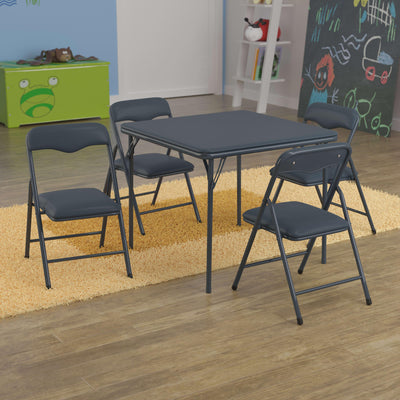 Kids Colorful 5 Piece Folding Table and Chair Set