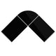 Black Top/Silver Frame |#| L-Shaped Computer Corner Glass Desk, Gaming Desk, Home Office Corner Desk, Black