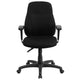 Mid-Back Black Fabric Multifunction Swivel Ergonomic Chair with Back Adjustment