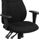 Mid-Back Black Fabric Multifunction Swivel Ergonomic Chair with Back Adjustment