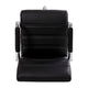 Black |#| Mid-Back Black LeatherSoft Drafting Chair - Adjustable Foot Ring and Chrome Base