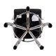 Black |#| Mid-Back Black LeatherSoft Drafting Chair - Adjustable Foot Ring and Chrome Base