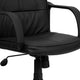 Mid-Back Black LeatherSoft Swivel Task Office Chair with Arms - Home Office