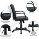 Mid-Back Black LeatherSoft Swivel Task Office Chair with Arms - Home Office