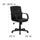 Mid-Back Black LeatherSoft Swivel Task Office Chair with Arms - Home Office