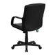 Mid-Back Black LeatherSoft Swivel Task Office Chair with Arms - Home Office