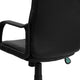 Mid-Back Black LeatherSoft Swivel Task Office Chair with Arms - Home Office