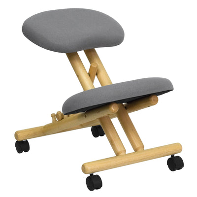 Mobile Wooden Ergonomic Kneeling Office Chair - View 1