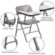 Premium Steel Beige Folding Chair with Right Handed Tablet Arm - Event Chair