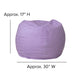 Lavender Dot |#| Small Lavender Dot Refillable Bean Bag Chair for Kids and Teens