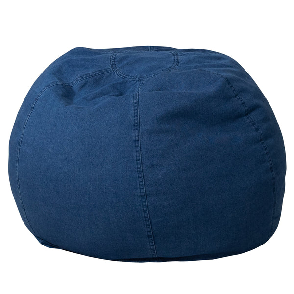 Denim |#| Small Denim Refillable Bean Bag Chair for Kids and Teens